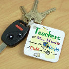 Personalized Teacher Key Chain - Change The World